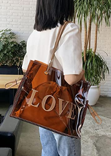 Bolso Tote Transparente Grande de Mujer miniatura 2
