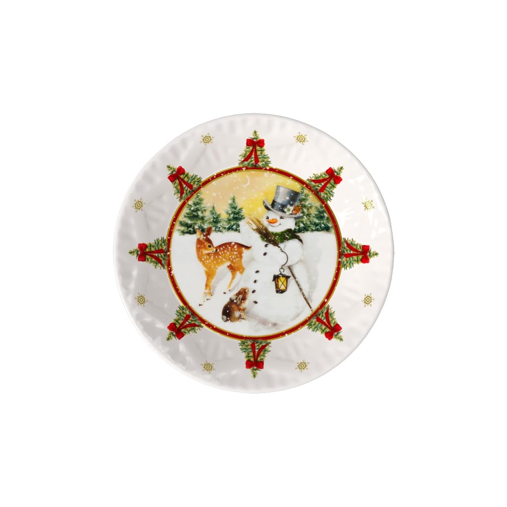 Villeroy & Boch – Toy's Fantasy Mała Porcelanowa Miska Na Boże Narodzenie, Miseczka Ceramiczna, Bożonarodzeniowy Talerz Głęboki Do Serwowania