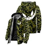 PHARCOYOU Rubius Merch - Chaqueta Parkas para mujer y hombre, con cremallera, unisex, manga larga, abrigo de invierno (S, camuflaje), camouflage, S