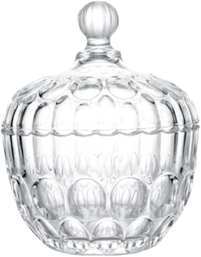 vipolish Tarros de almacenamiento de vidrio transparente, tarros de corona de cristal con tapa de cristal, para galletas, galletas, azúcar,