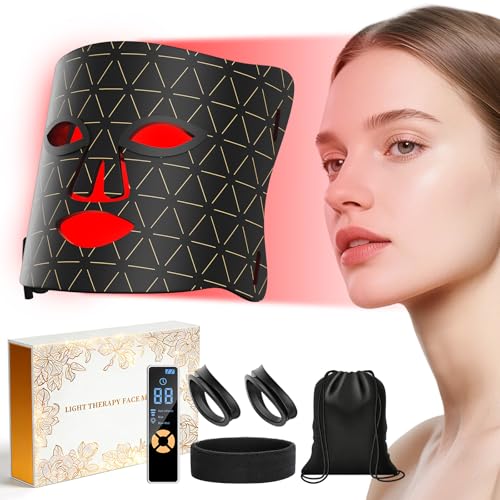 LED Light Therapy Mask Skin Care Mask, LED Red 630±5nm & NIR 830n...