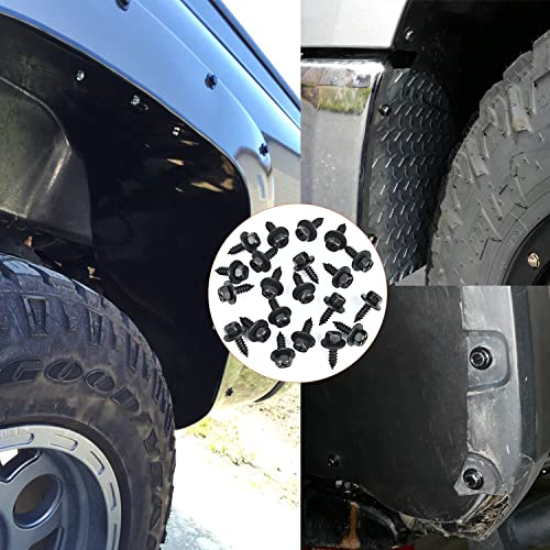 Image of GOOACC 25Pcs Front Fender Liner Screws Bumper Cover Splash Shield Mud Guard Screw Replacement for Toyota Avalon Camry Corolla Scion Lexus, OEM:#90159-60498