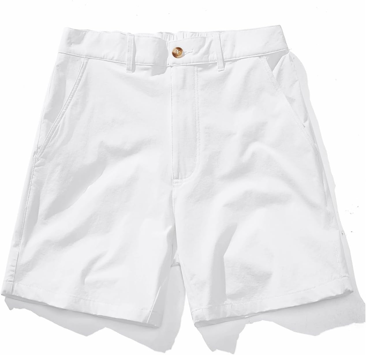 AIMPACT Men's Chino Shorts 5" Flat Front Elastic Waistband Stretch Golf Formal Casual Fashion Summer Shorts