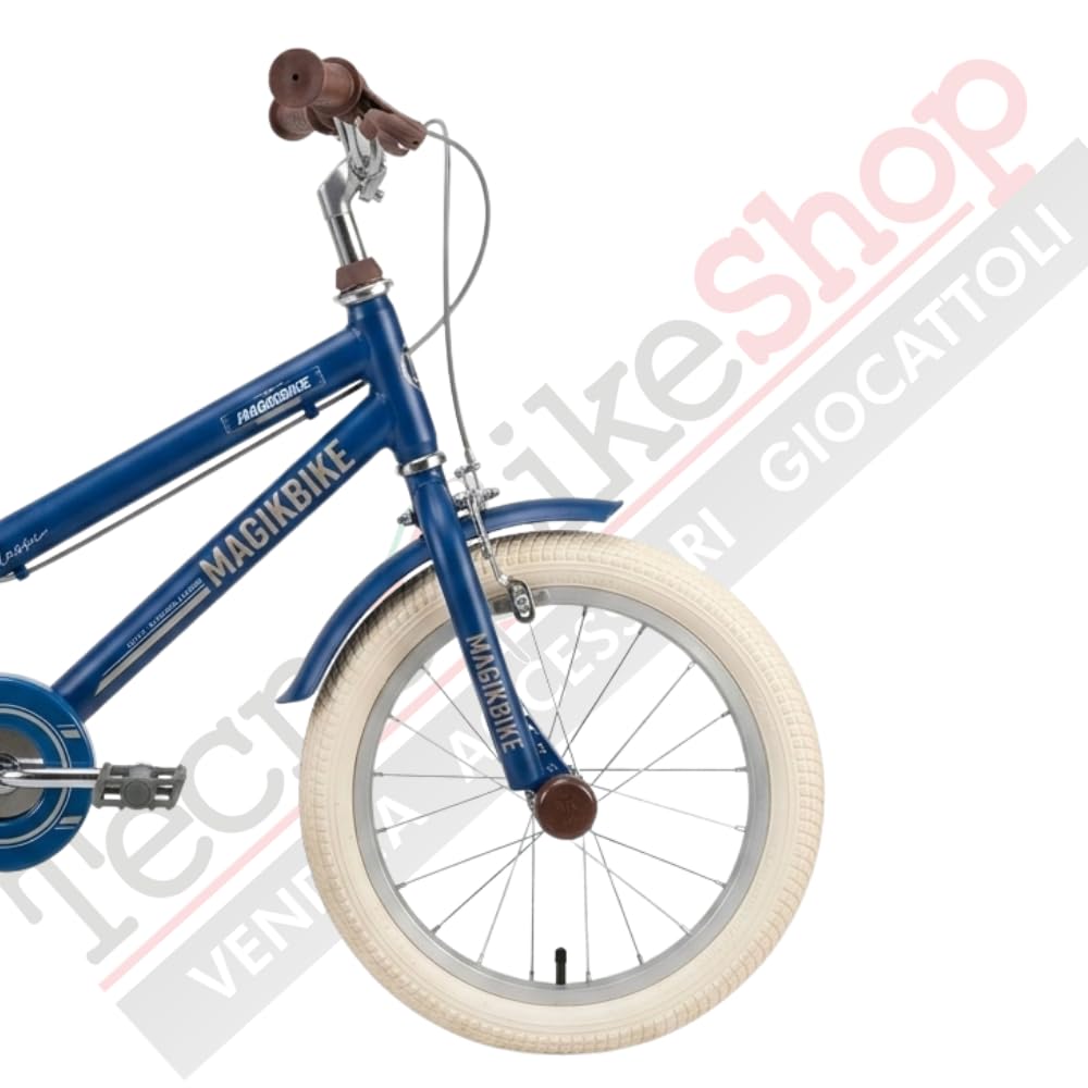 Tecnobike Shop Bicicletta Bambina Magik Bike Classic Vintage 1952 Rotelle Rimovibili, Telaio in Acciaio, Sella Regolabile, Bici Bambino, Movimento a sfera
