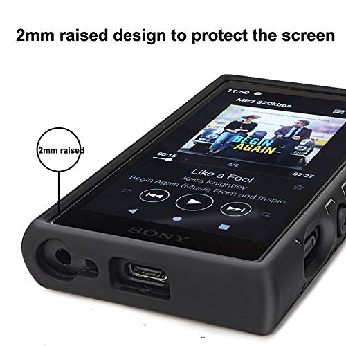 Image of BestforYou for Sony Walkman NW-A100 A105 A106 Case,Anti-Skid Anti-Knock Shockproof Armor Full Protective Skin Case Cover for Sony Walkman NW-A100 A105 A105HN A106 A106HN A100TPS (Black)