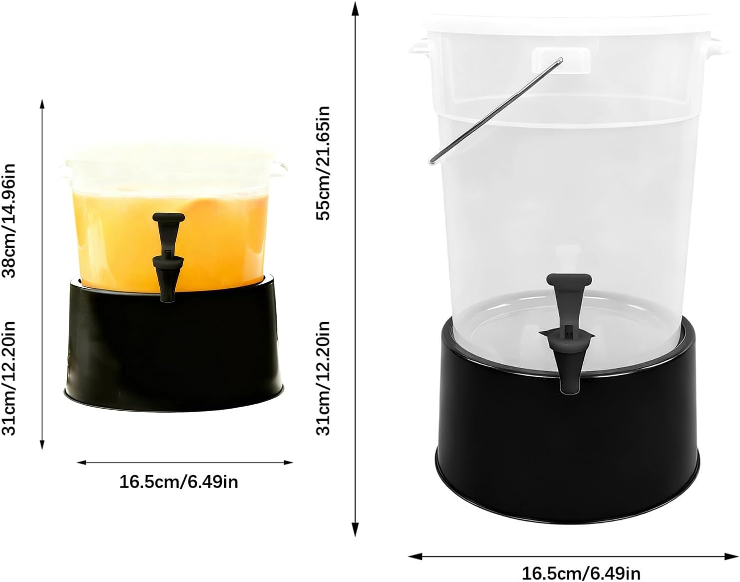 Large Capacity Iced Beverage Dispenser Leak Proof Plastics Container With Handy Tap For Homes Kitchen Outdoor Event Outdoor Event Beverage Dispenser