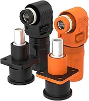 Vista 3 de 1 juego de conectores de almacenamiento de energía de batería, 200 A 50 mm² de alta corriente, terminal de enchufe rápido negro de ángulo recto