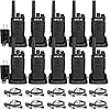 Retevis RT68 Walkie Talkies Long Range for Adults, Two Way Radios Long Range 2 Way Radio with Earpieces, Walkie Talkie Rechargeable with Charging Base, Manufacturing Restaurant School(10 Pack)