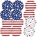 60pcs 4th of July Party Supplies Set American Flag Patriotic Party Paper Plates Disposable Red White Blue Star Dinnerware for Veterans Election Day 4th of July Independence Day Decorations Serve 60