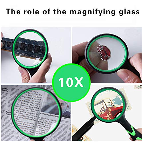 3 lenti di ingrandimento 10 x per anziani e