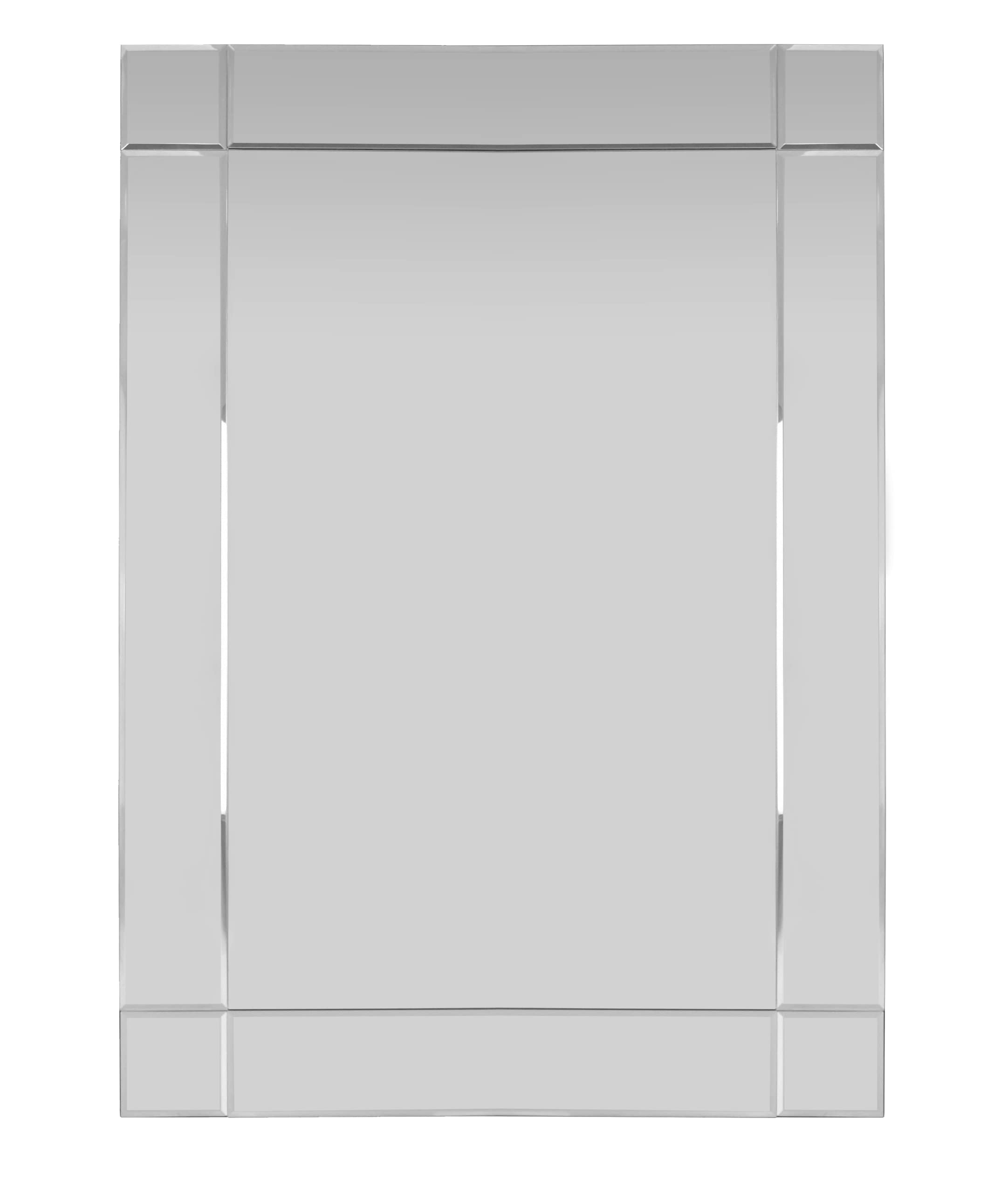 Home Selections Rectangle Silhouette Frameless Bevelled Accent Wall Mirror, Rectangular, 50X70cm