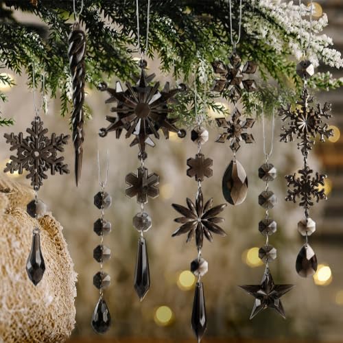 Image of Crystal Christmas Ornaments for Tree Decorations, Winter Wonderland Party