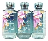 x3 Bath and Body Works Violet Lily Sky Shower Gel Wash 10 ounces each
