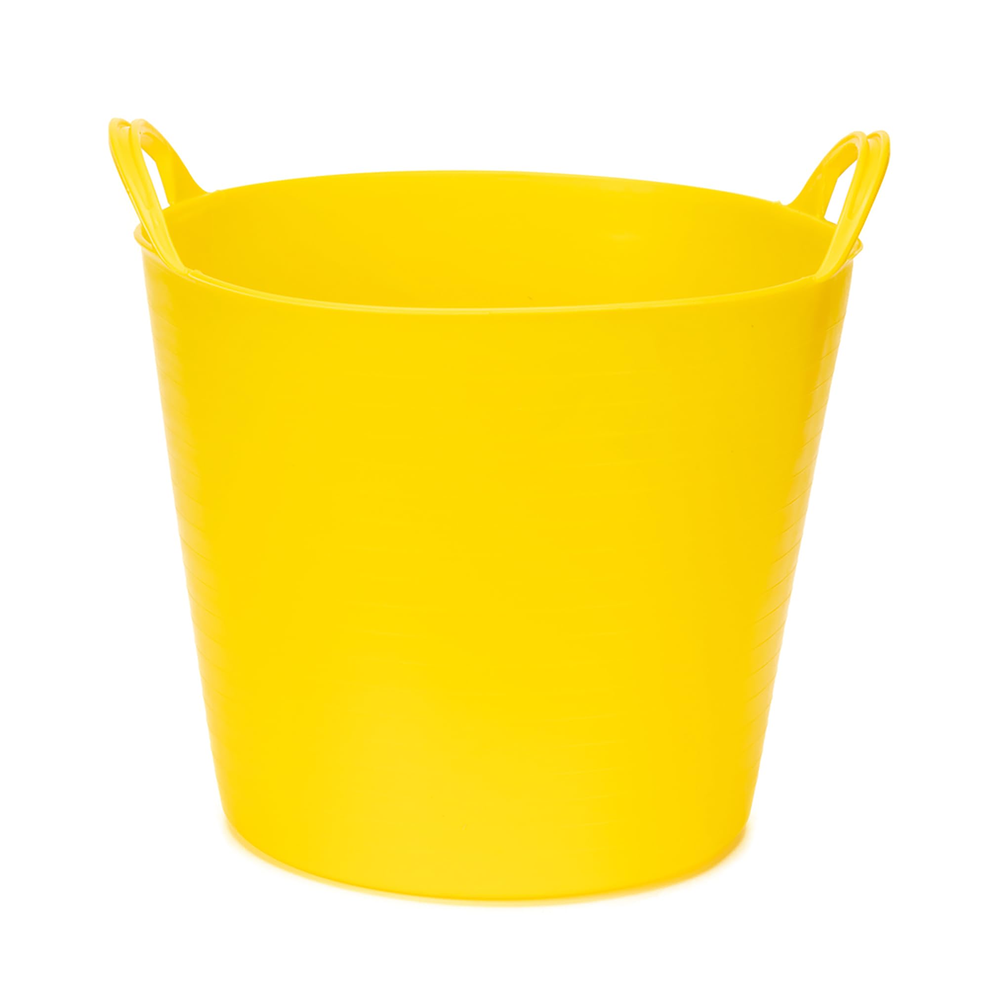 Amtech Yellow - Flexi Tub For Carrying Water, Soil, Bricks, Super Strong Reinforced Handles, Home Diy, Durable And Long Lasting, Heavy Duty, Cold Resistant (Yellow) (26L)