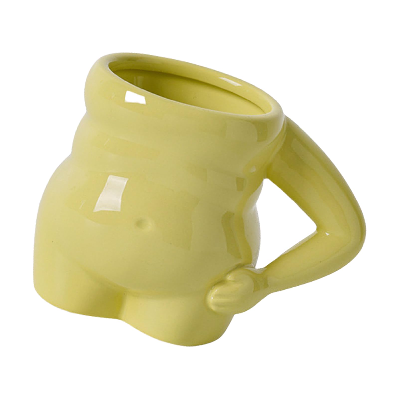 Tsophreniq Lovely Belly Shape Beverage Mug Mutifunctional Drink Container Unique Water Cups for Home and Special Event Belly Shape Mug