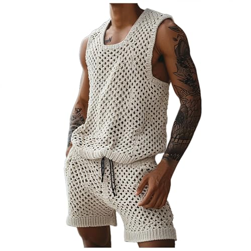 Survêtement sportswear homme coton respirant ensemble short t-shirt ample