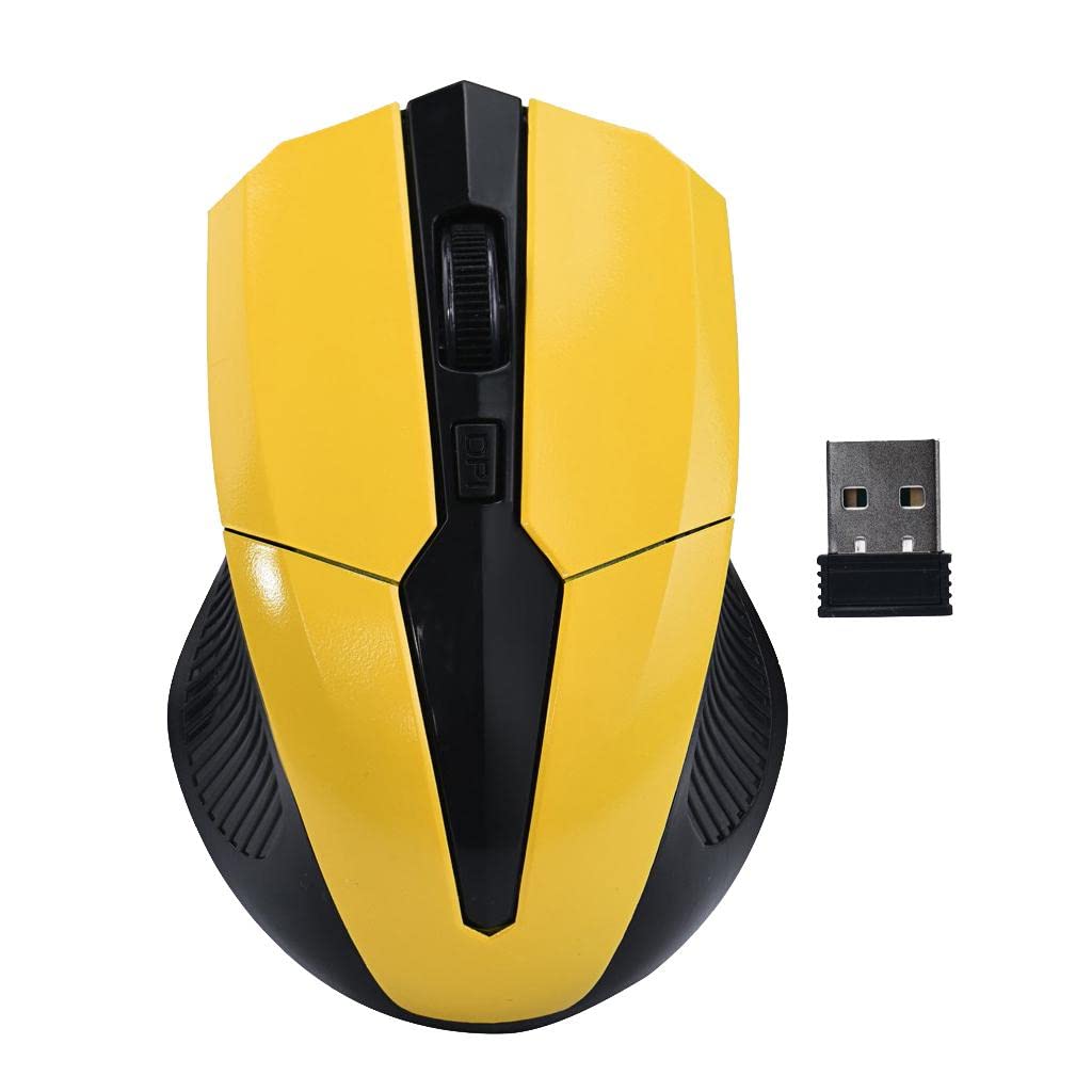 LOOM TREE® 2.4 G High Precision Wireless Optical Mouse Receiver Win/Mac/Android Yellow-image-5