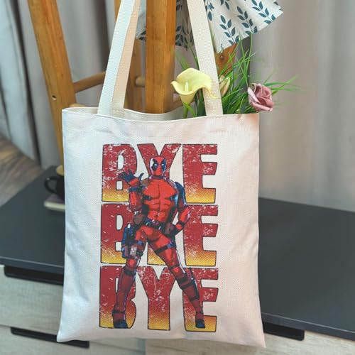 MAOFAED Movie Inspired Gift, Funny Dancing Man Bye Bye Bye Tote Bag, Comics Book Lover Gift (bye bye bye)3