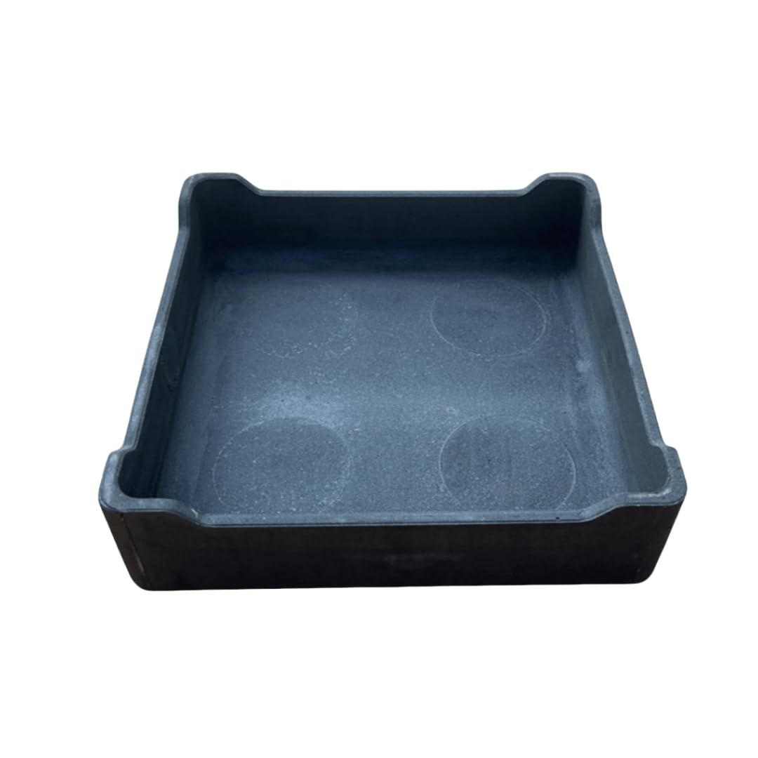 Crisol de carburo de silicio, resistente a altas temperaturas, estabilidad térmica de 1650 °C para fundición de metales y uso en laboratorio, 320 mm x 320 mm x 80 mm