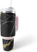 Vista 14 de MightySkins - Funda de fibra de carbono compatible con vaso Stanley The Quencher H2.0 FlowState de 40 onzas, bandana Acabado de fibra de carbono