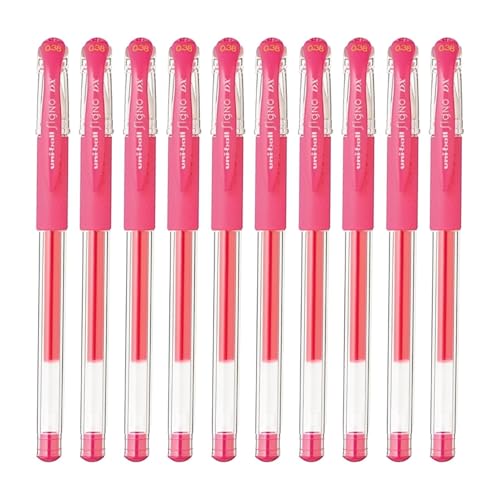 Uni-Ball Signo Snap Cap Bolígrafo Gel 0.38mm Baby Pink x10