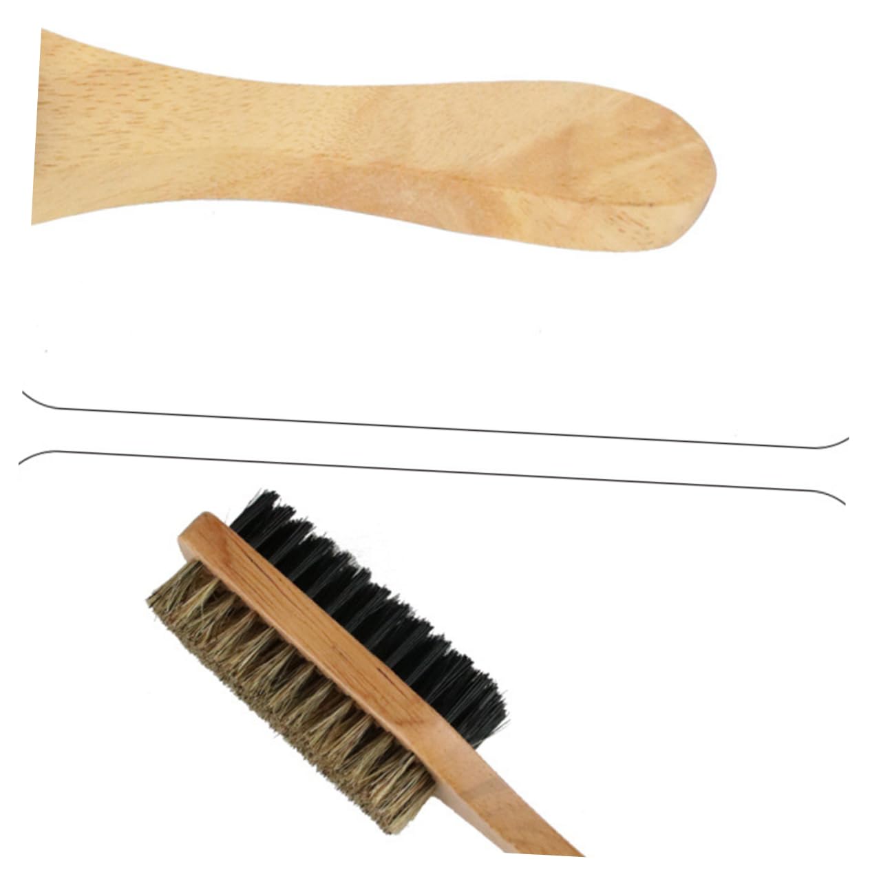 FRCOLOR Men's Beard Comb and Brush Set Large Size Natural Hairdressing Comb for Beard Cleaning and Styling