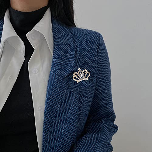 Image of Crystal Rhinestone Princess Queen Brooch Pin Tiara Crown Brooches for Women Tiara for Wedding Party /Banquet /Birthday