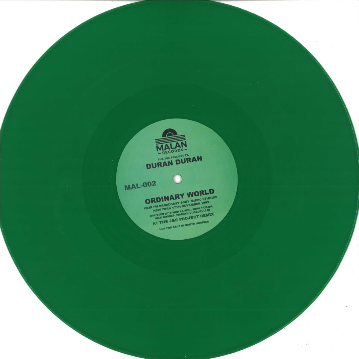 J&E PROJECT feat DURAN DURAN - Ordinary World - Vinyl (green vinyl 12"")
