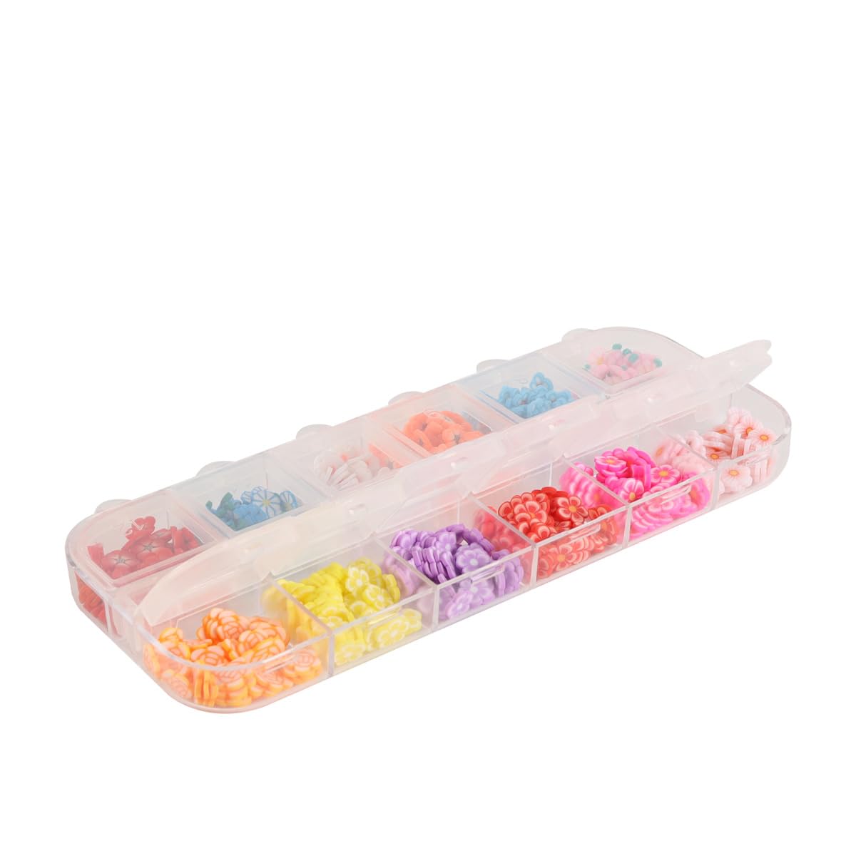 Riven Set di 2 accessori per nail art, fette di fiori di frutta per nail art, artigianato, resina melma decorazione (diametro 6-8 mm)