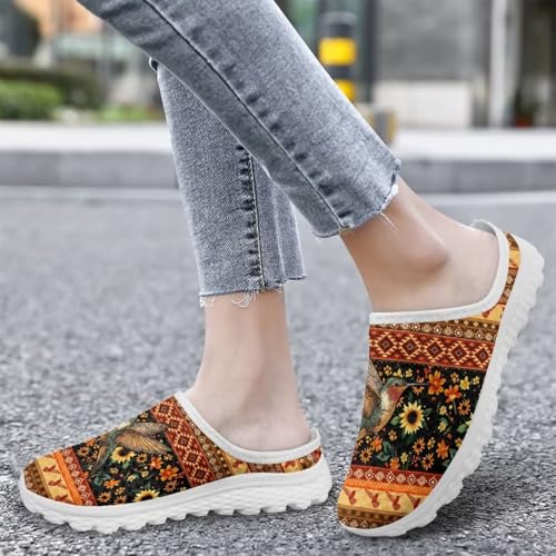 FOR U DESIGNS Women's Mules Slip-On Shoes Comfortable Lightweight Casual Shoes for Women Summer Walking Open Back4