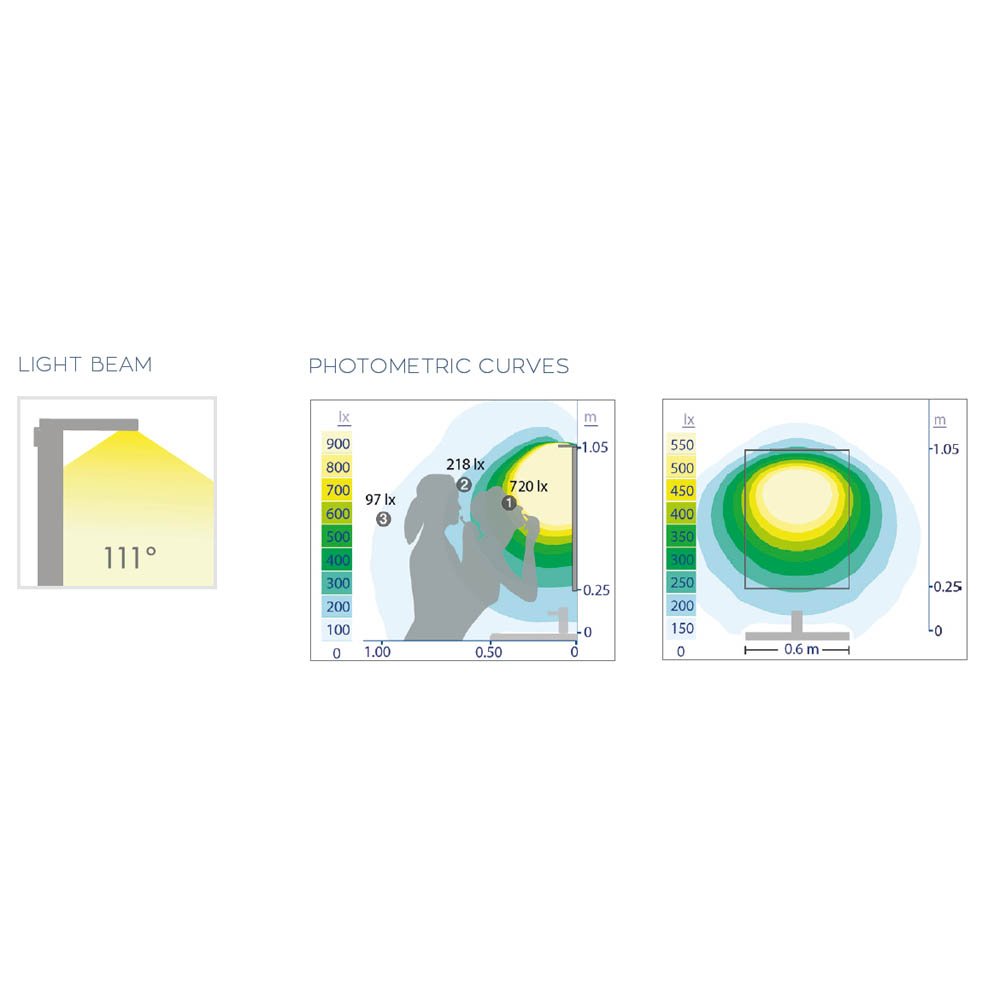wonderlamp Celia Aplique de Pared LED, Cromo, 7W