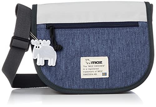 [モズ] リュック 軽量 小さめ 通勤 バッグ ミニリュック 無地 背面ファスナー レディース メンズ フラップショルダーバッグ ZZEI-24 グレー×ネイビー