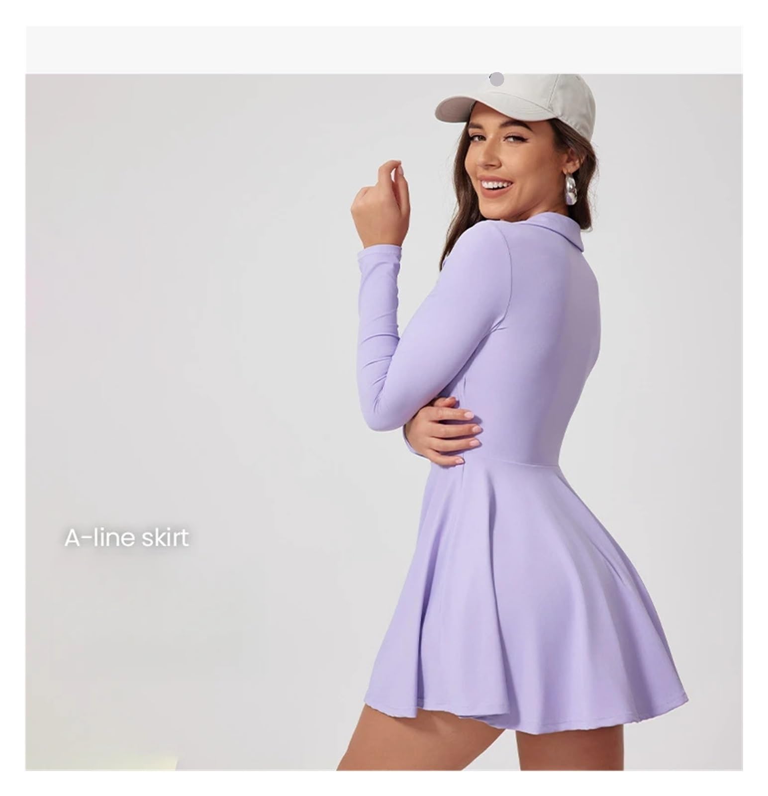 Vestito Tennis Donna Abito da Tennis da Utilizzare con Gonna da Tennis Abiti da Donna Abbigliamento da Golf da Donna di Lusso Abbigliamento da Yoga(Green,L)