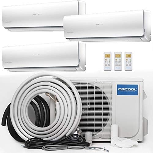 27k BTU 23 SEER MrCool Olympus Ductless Heat Pump Split System - 3 Zone Wall Mounted - 9k+9k+9k