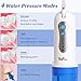 Water Dental Flosser Cordless for Teeth: Portable Oral Irrigator Rechargeable Collapsible Travel Teeth Cleaner with Case, 4 Modes with DIY, 5 Jet Tips, IPX7 Waterproof for Teeth Cleaning