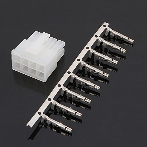 Conectores ATX 8 pines macho plástico blanco 20 pcs miniatura 3