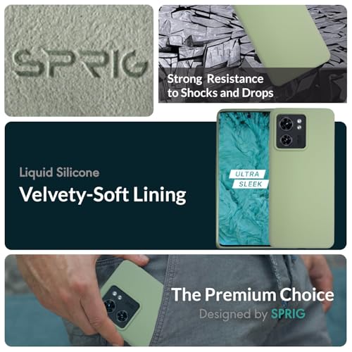 Image of SPRIG Compatible with Moto Edge 40 Premium SilkTone (Liquid Silicone) Back Cover Drop Tested Shock Proof Mobile Case for Men, Women, Boys and Girls with Camera Protection (Mint Green)