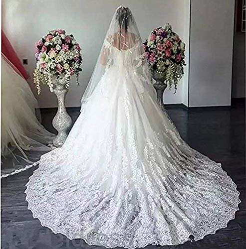 Fanciest Women's Lace Wedding Dresses for Bride 2025 Ball Gowns White2