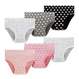 Winging Day Packs of 6 Big Girls Panties Multi color Polka Dot Underwear Size 14