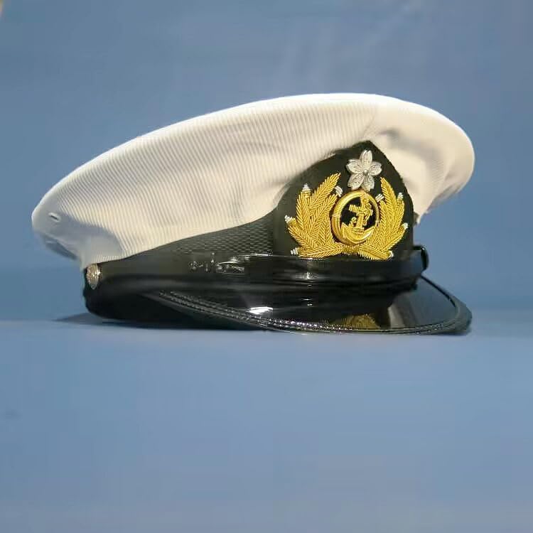 Amazon.co.jp: WW2 大日本帝国海軍 士官軍帽 前章付 日覆付 精密複製 