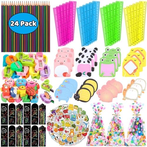 24 Pack Return Gifts for Birthday Party, Birthday Goodie Bags for Kids