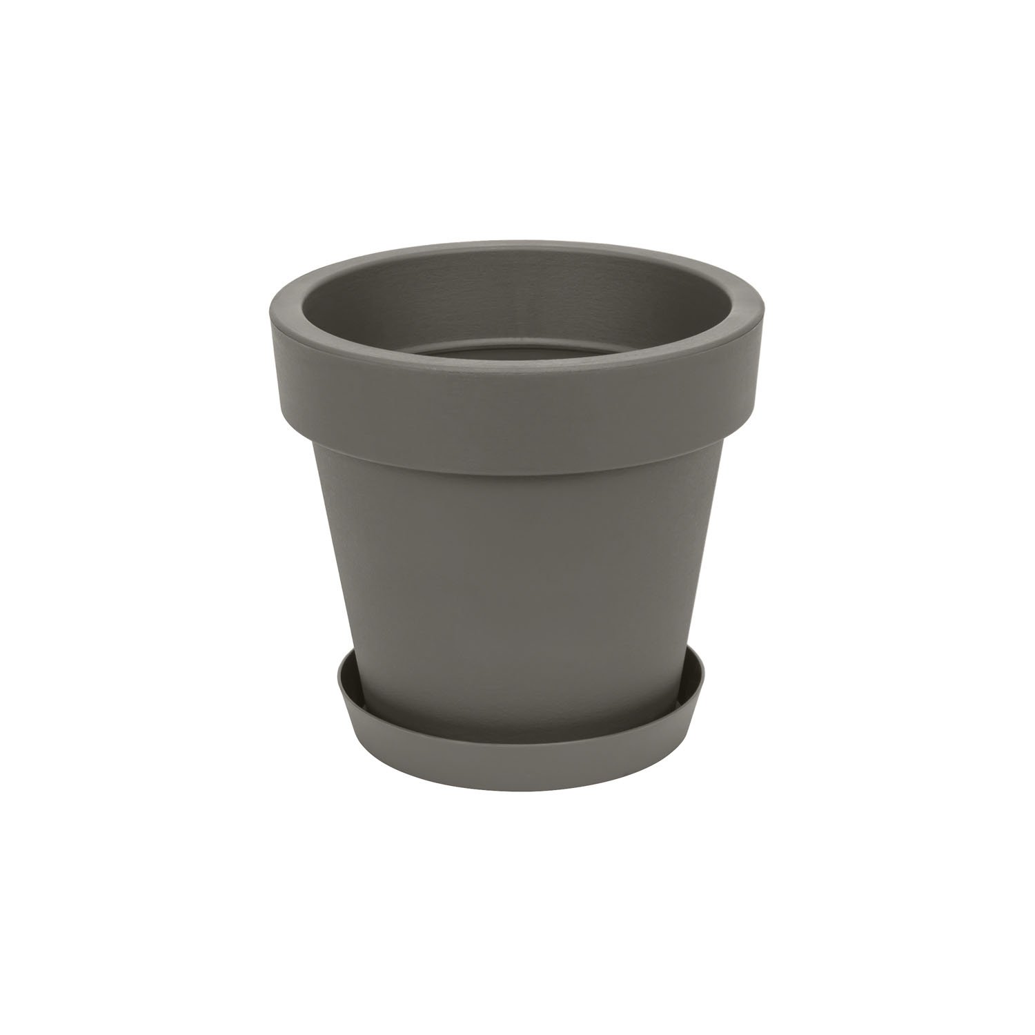 Prosperplast Lofly - Sottovaso per fioriera 15,5 cm, grigio - design