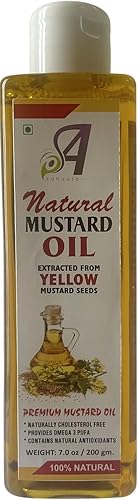 Miniatura 9 de Aceite de mostaza amarilla para masaje corporal y cabello  Aceite de Sarson dorado suave, no pegajoso y cálido  Hidratante natural para cuero