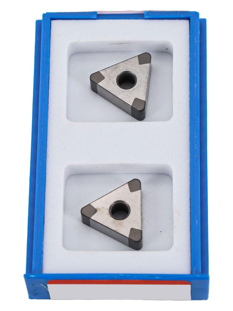 CBN Hartmetall-Wendeschneidplatte TNMG160412, gehärteter Stahl, 2 Stück pro Packung, dreieckige Wendeschneidplatte mit 6-Winkel-Schnitt, hitzebeständig bis 1500°