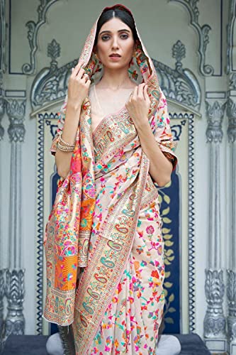 SGF11 Women's Kanjivaram Lichi Silk Saree With Blouse Piece 6.3metres - Image 5