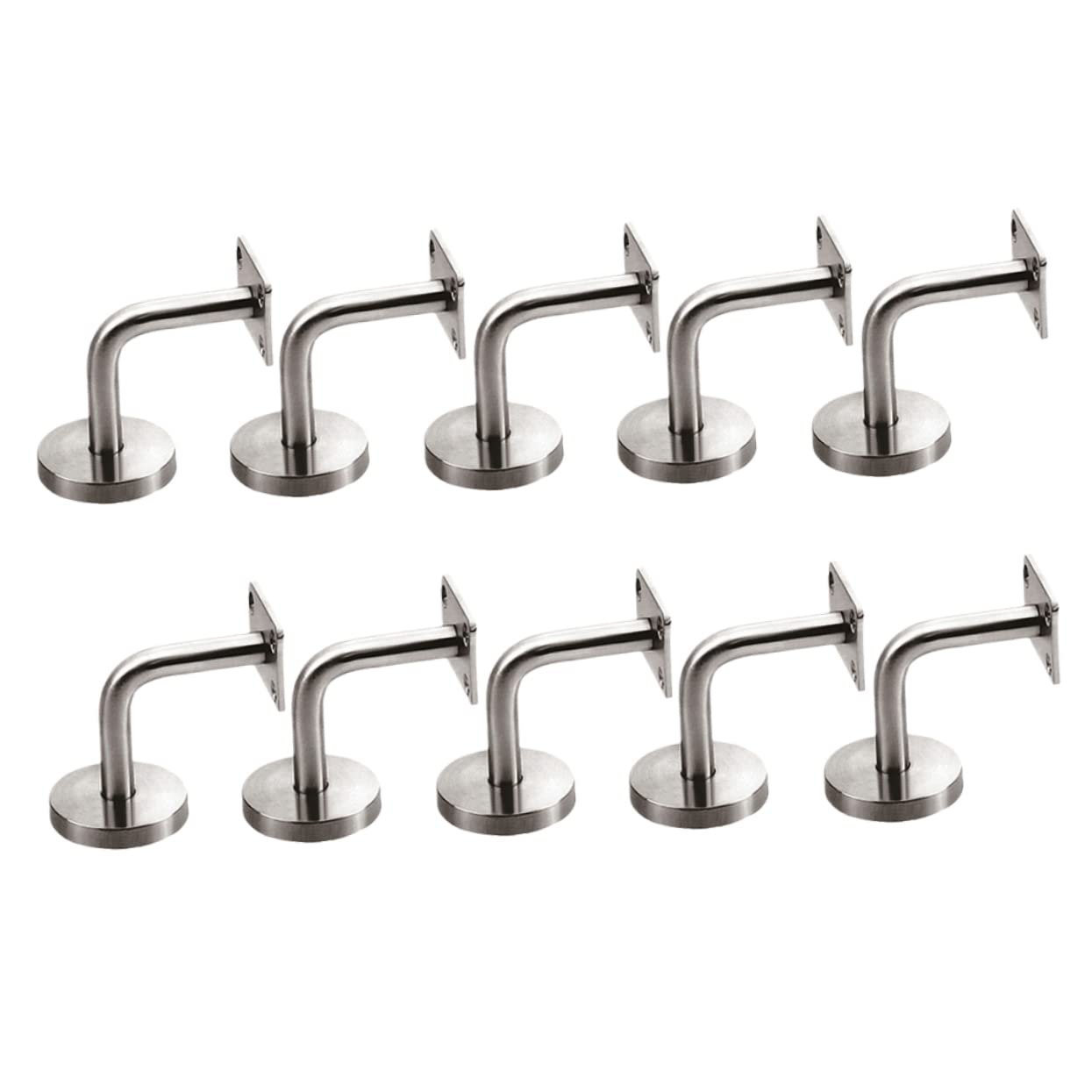 Mipcase Supporti per Corrimano in Acciaio Inox 10 Pezzi Design Elegante per Scale Interne, Migliorano la Stabilità Minimizzando Rischio di Scivolamenti in Ambienti Lavatory