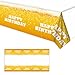 Cheer Beer Happy Birthday Party Tablecloth Birthday Party Plastic Supplies Theme Baby Shower Boys Girls Gold Yellow Birthday Party Supplies Party Camping Plastic Table Cover Decorations