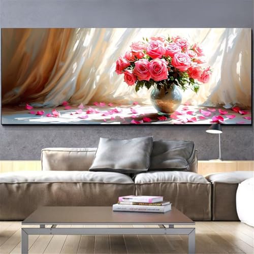 Kit complet broderie diamant rose 70x200cm Mefooge, l'idée cadeau créative pour adultes passionnés
