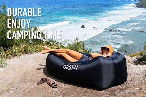 ORSEN Aufblasbares Sofa, Luftsofa, Air Lounger Camping Zubehör, Luftsack Liege Geschenk Für Männer, Camping Gadgets Für Strand, Outdoor, Party, Reisen, Meer - Image 7