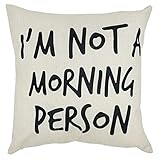 FaceYee I Am Not a Morning Person Decoratives Throw Pillowcases Sofa Couch Chair Cushion Cover Pillow Covers Double Side 18x18inch Removable Color:I Am Not a Morning Person